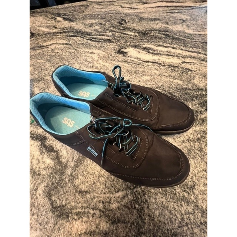 SAS Walking Shoes Women Black Blue Good Comfort Lace Up Made‎ In USA